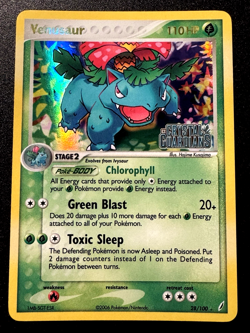 Venusaur 28/100 EX Crystal Guardians Pokemon Card Reverse Holo Foil Rare LP - Image 1