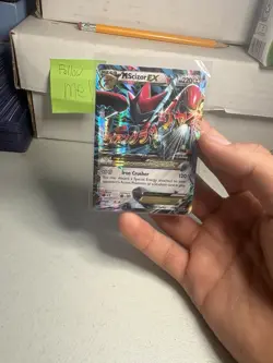 Pokemon TCG M Scizor EX Breakpoint Holo Ultra Rare Card 77/122 NM Condition - Image 1