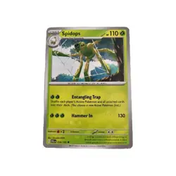 Pokemon Paldea Evolved 018/193 Spidops Trading Card (F1 - Image 1