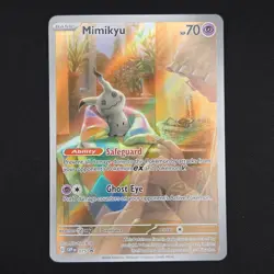 Pokemon TCG Card Mimikyu SVP 075 Paldean Fates ETB Promo Holo - NM - Image 1