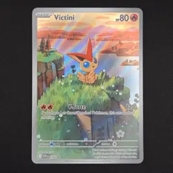 Pokemon TCG Card Victini SVP 208 Black Star Promo Illustration Rare - NM - Image 1