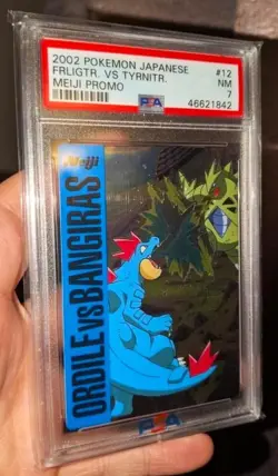 PSA 7 Ferailigatr Vs Tyranitar Holo #12 Meiji Promo Japanese Pokemon Card 2002 - Image 1