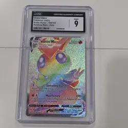 Victini VMAX 165/163 Battle Styles Rainbow Secret Rare Holo CGC 9 310 HP Card - Image 1