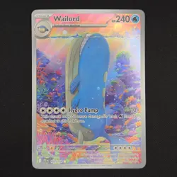 Pokemon TCG Card Wailord 162/159 Journey Together Illustration Rare - NM - Image 1