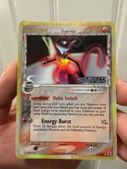 Pokemon EX Delta Species Reverse Holo Stamped Mewtwo Card 12/113 - Image 1