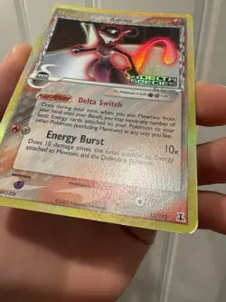 Pokemon EX Delta Species Reverse Holo Stamped Mewtwo Card 12/113 - Image 3