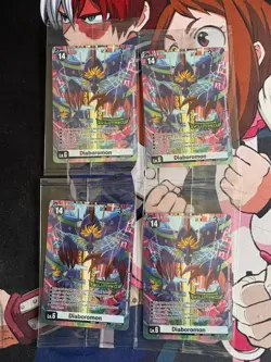 Digimon TCG Card Diaboromon Token Evolution Cup Event Holo Foil Set of 4 - Image 1