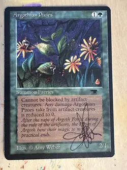 MTG ARTIST PROOF MTG Argothian Pixies AP Sketch Art Amy WEBER - Image 2