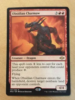 MTG Magic the Gathering Obsidian Charmaw Modern Horizons 2 NM - Image 1