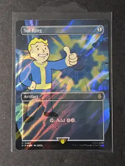 MTG Sol Ring (Borderless) (Surge Foil) M 0887 Universes Beyond: Fallout - Image 1