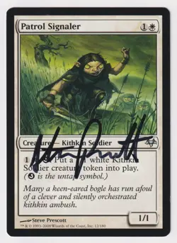 Signed Patrol Signaler LP Eventide Artist Steve Prescott 2008 MTG Magic Kithkin! - Image 1