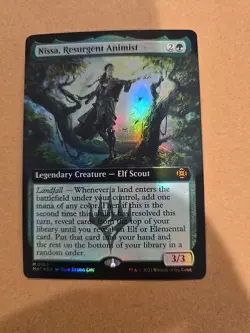 MTG Nissa, Resurgent Animist - Borderless foil art - MOM: The Aftermath #0162 - Image 1