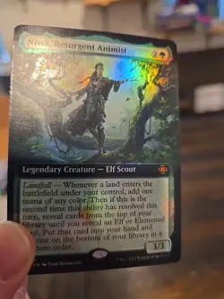 MTG Nissa, Resurgent Animist - Borderless foil art - MOM: The Aftermath #0162 - Image 2