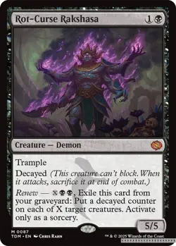 Rot-Curse Rakshasa [TDM - 87] - NM [Foil] TCG MTG - Image 1