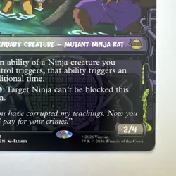 Splinter, Radical Rat MTG TMNT Rare Legendary Ninja Rat 0251 Universes Beyond - Image 4