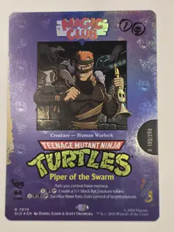 *IN HAND* FOIL Piper of the Swarm R 7074 MtG SLD TMNT Magic Secret Lair Drop - Image 1