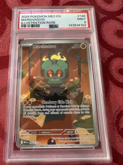 2025 POKEMON MEG EN-MEGA EVOLUTION ILLUSTRATION RARE #146 MARSHADOW PSA 9 - Image 1