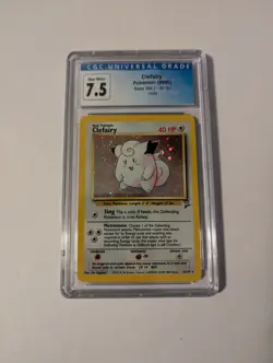 CGC 7.5 NM+ CLEFAIRY Holo Base Set 2 II #6 Pokemon 2000 Near Mint+ - Image 1