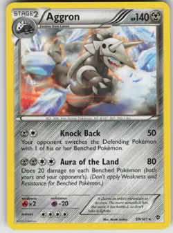 Pokemon TCG Aggron Rare Plasma Blast 59/101 - Image 1