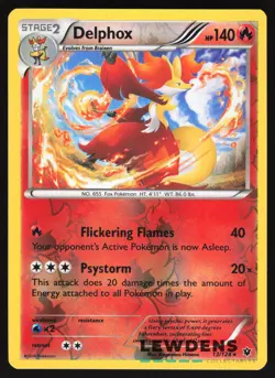 Delphox - 13/124 - Holo Rare Reverse Holo - Fates Collide - Pokemon Card - Image 1