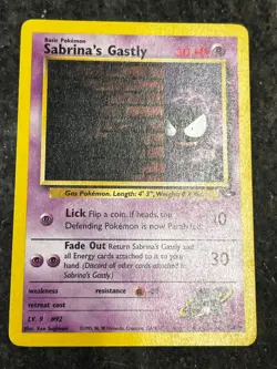 Sabrina's Gastly 96/132 - Gym Challenge Vintage Pokemon Card LP - Image 3