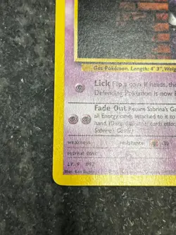 Sabrina's Gastly 96/132 - Gym Challenge Vintage Pokemon Card LP - Image 4