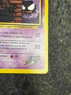 Sabrina's Gastly 96/132 - Gym Challenge Vintage Pokemon Card LP - Image 5