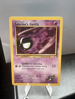 Pokemon Card - Sabrina's Gastly - #93/132 - Gym Heroes - MP - Image 1