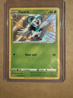 Pokemon Dartrix Shining Fates Shiny Vault Holo Rare SV002/SV122 80 HP Razor Lea… - Image 1