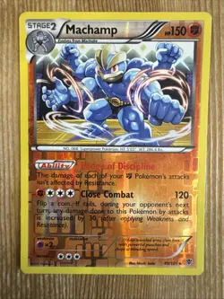 Pokemon - Machamp 49/101 Reverse Holo Rare Plasma Blast MP - Image 1