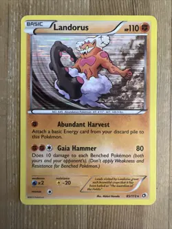Pokemon TCG Landorus Legendary Treasures 85/113 Holo Holo Rare MP - Image 1