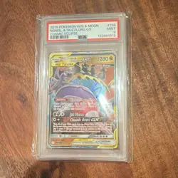 Pokemon TCG Naganadel & Guzzlord GX TAG TEAM Ultra Rare Holo 158/236 PSA 9 - Image 1