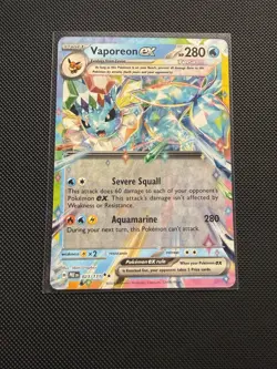 Pokemon Vaporeon ex 023/131 Sv: Prismatic Evolutions Holo Double Rare 280 HP - Image 1