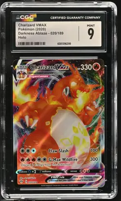 2020 Pokemon Darkness Ablaze - Charizard VMAX #020/189 CGC 9 Mint - Image 2