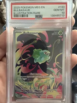 Pokemon 2025 Bulbasaur 133/132 Full Art IR Mega Evolution GEM MINT PSA 10 - Image 1