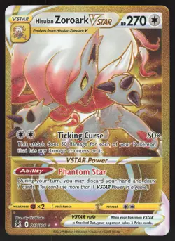 Hisuian Zoroark VSTAR 213/196 Secret Rare Pokemon TCG Lost Origin NM - Image 1