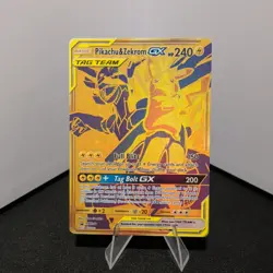 Pokemon TCG Pikachu & Zekrom GX SM248 SM Promos TAG TEAM GX Full Art Holo Promo - Image 1