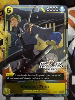 One Piece TCG Roronoa Zoro OP07-113 Regional Participation Pack 2026 Vol.1 Promo - Image 1
