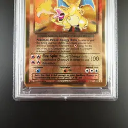 PSA 8 Charizard 4/102 Pokemon Gold Metal Celebrations Ultra Premium Graded Card - Image 3