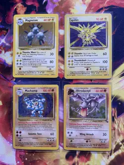 Vintage Pokemon Holo Card Lot Base Set/Fossil/Legendary Rares WOTC 1999 HP/DMG - Image 2