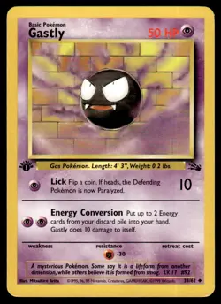 1999 Classic - Fossil First 1st Edition UNplayed Gastly #33 - Image 1
