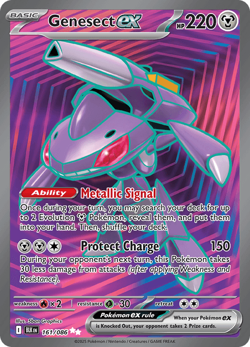 Pokemon TCG Genesect ex 161/086 Ultra Rare Scarlet & Violet Black Bolt NM/M - Image 1