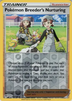 Pokemon Breeder's Nurturing 166/189 Darkness Ablaze Pokemon Reverse Holo NM - Image 1