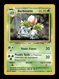 Carte Pokemon Herbizarre 30/102 Set de Base FR - Image 1