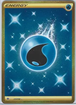 Water Energy 231/198 Gold Secret Rare Pokemon 2021 Chilling Reign NM - Image 1