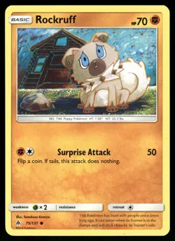 Rockruff 75/131 Common Forbidden Light Pokemon Lightly Played - Image 1
