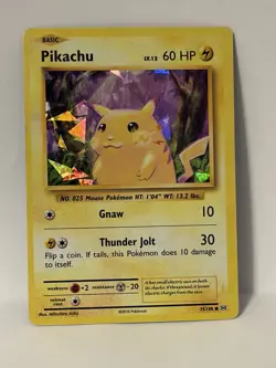 2016 POKEMON XY EVOLUTIONS #35/108 PIKACHU CRACKED ICE - Image 1