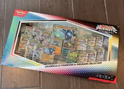 Pokemon Prismatic Evolutions Lucario ex Tyranitar Premium Collection Sam's Club - Image 1