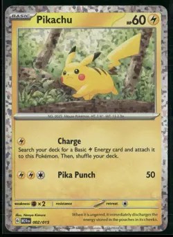 ✰ PIKACHU 002/015 PROMO MCDONALD'S PROMOS 2024 POKEMON ✰ LP - Image 2