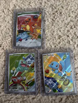Pokemon TCG First Partner Illustration Collection Series 1 Kanto GEN 1 Starters - Image 1